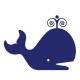 Sticker baleine bleu nordique