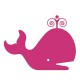 Sticker baleine magenta