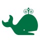 Sticker baleine vert emeraude