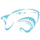 Sticker Tête requin bleu pervenche