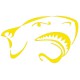 Sticker Tête requin jaune