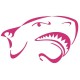 Sticker Tête requin magenta