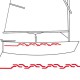 Bandeau Vagues carrées tribord