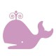 Stickers Baleine lilas bab