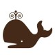 Stickers Baleine marron bab