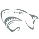 Sticker Tête requin gris souris B