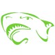 Sticker Tête requin vert clair B