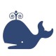 Sticker baleine bleu charbon B