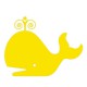 Stickers Baleine jaune bab